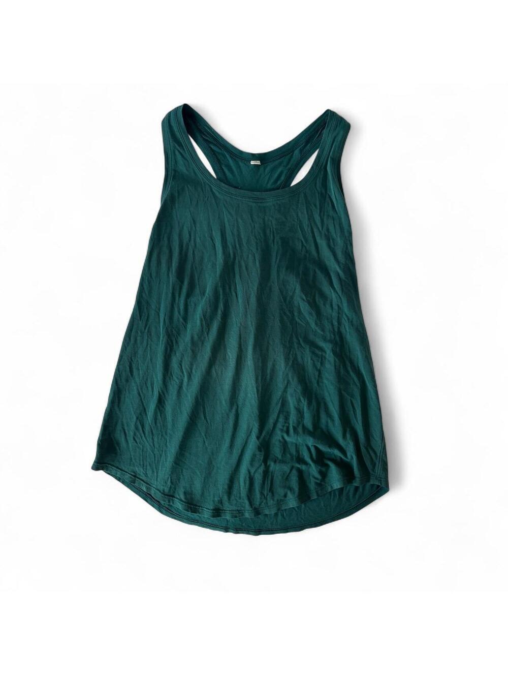 Lululemon Essential Tank Top Forest Dark Green Racerback